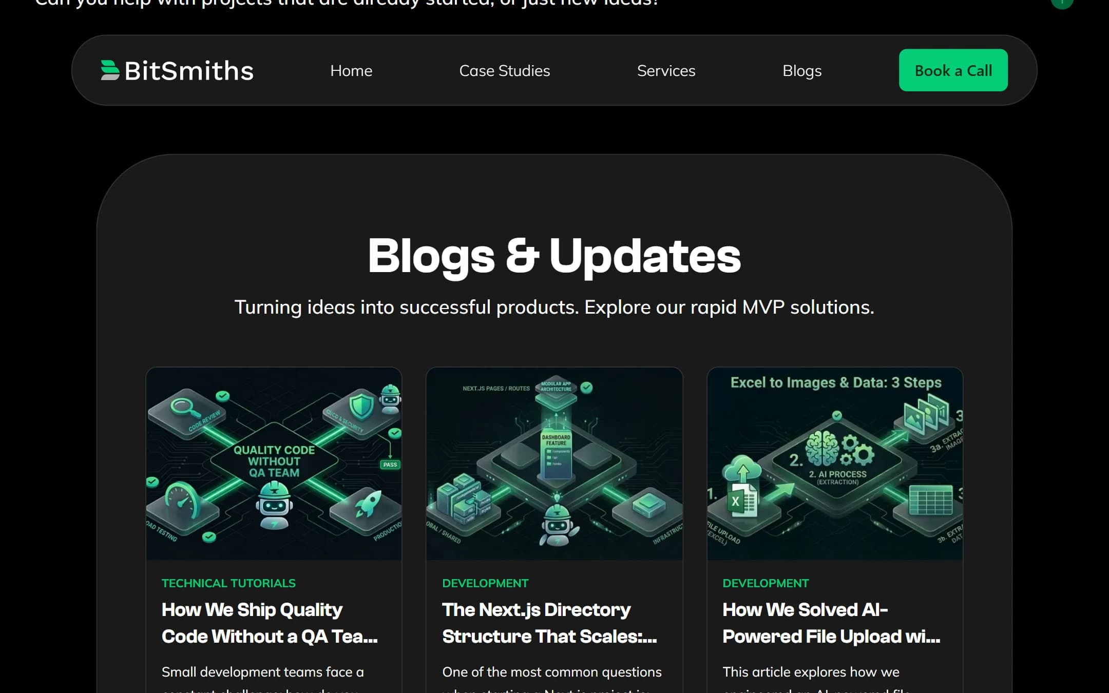 Bitsmiths Studio: Blog on a laptop