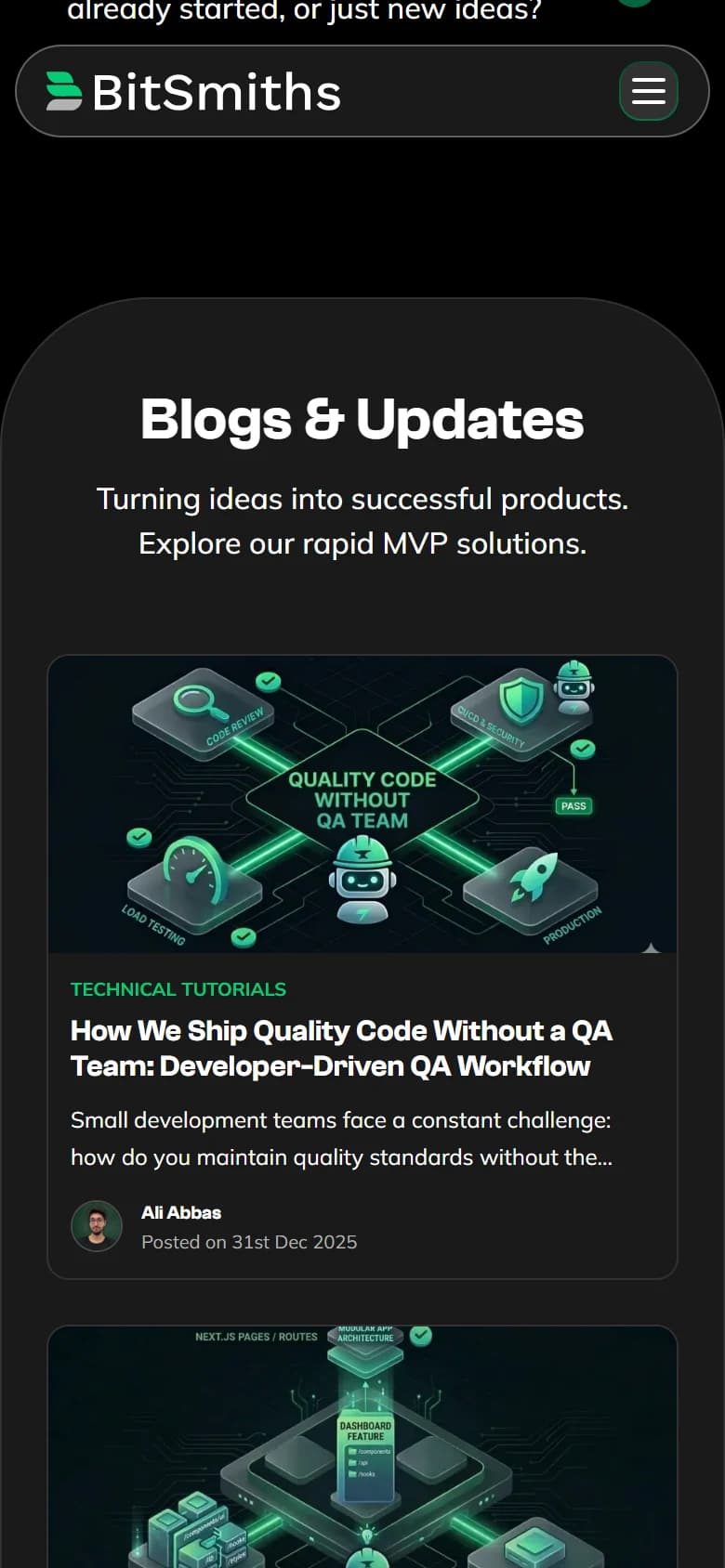 Bitsmiths Studio: Blog on a phone