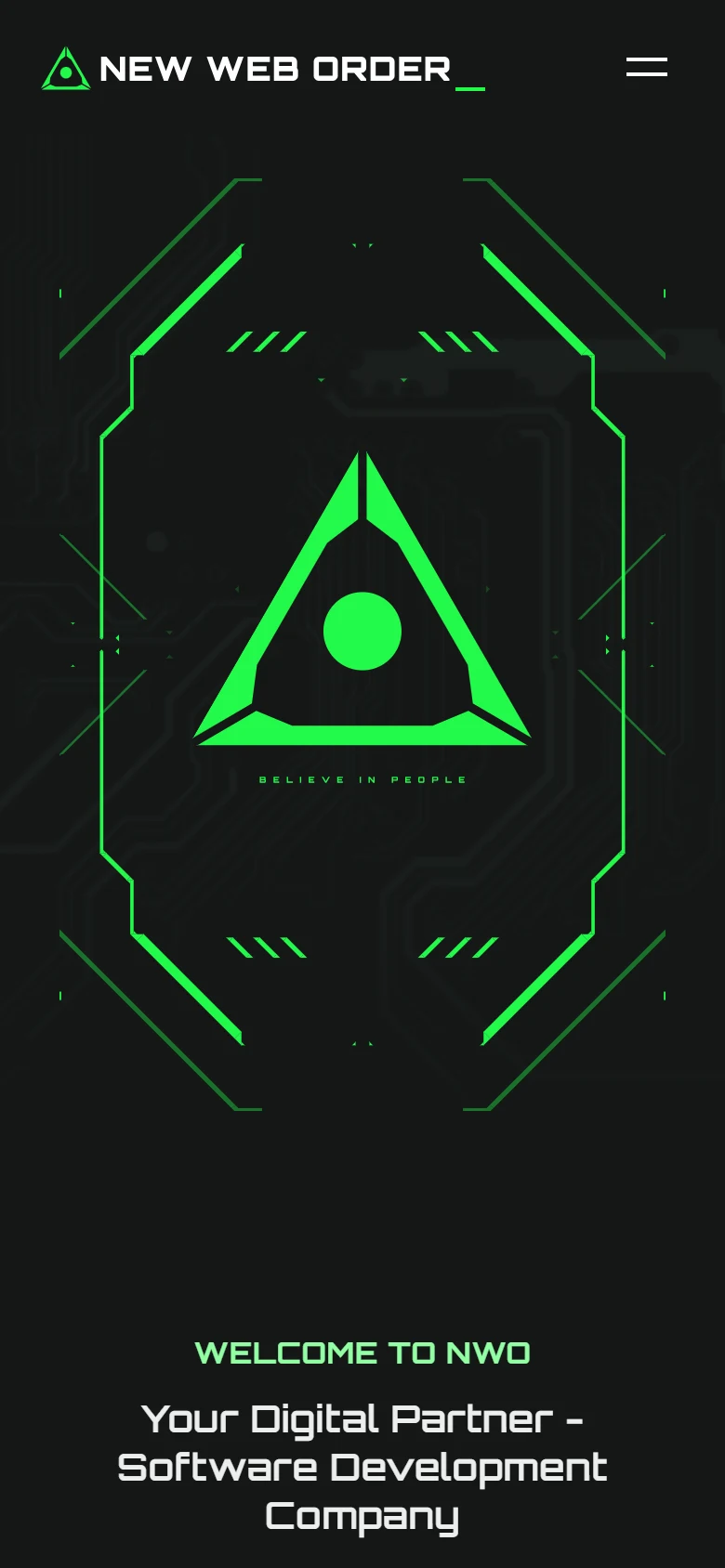 New Web Order on a phone